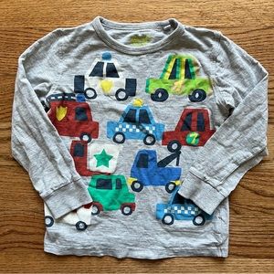 🆕 Next UK transportation print grey long sleeved shirt size 4-5